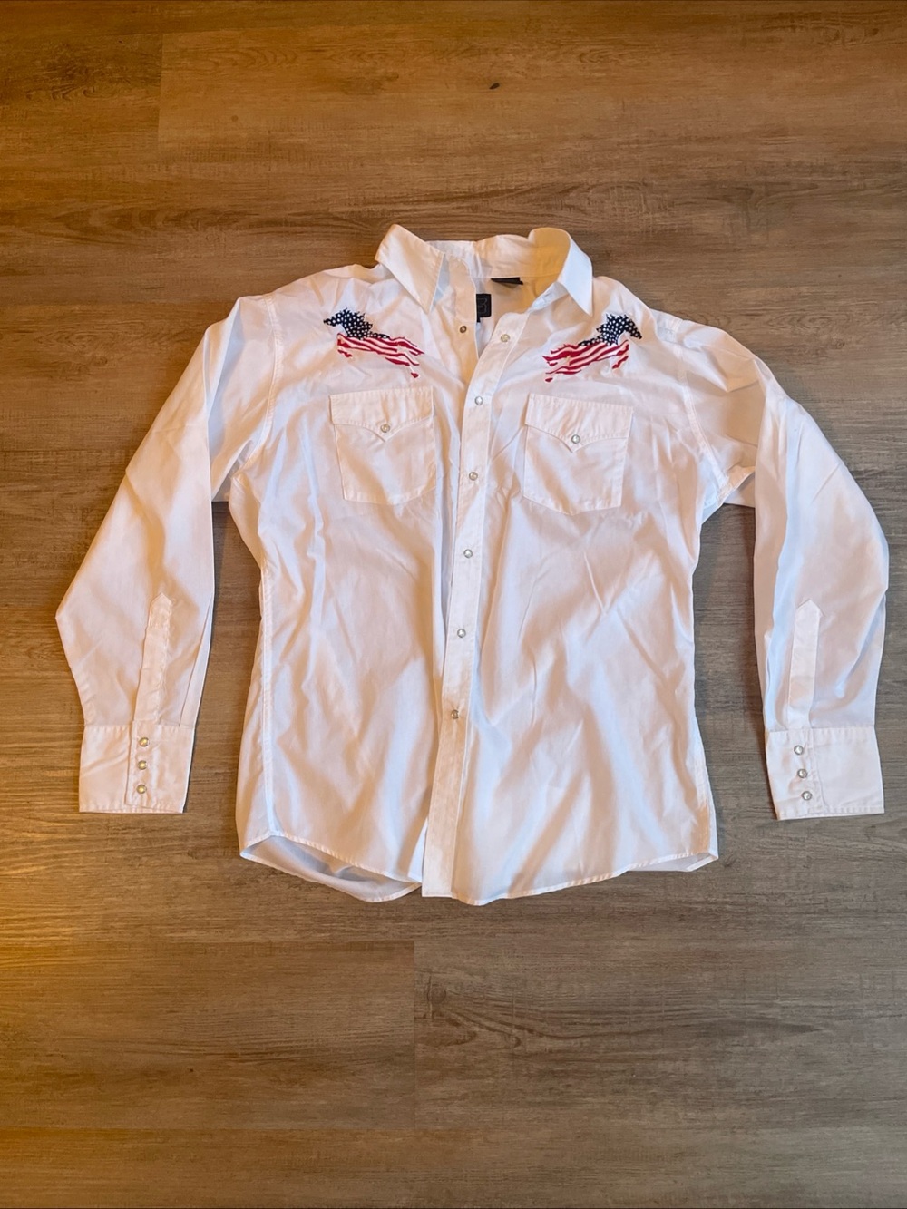 High noon men’s large western button down pearl snap shirt
